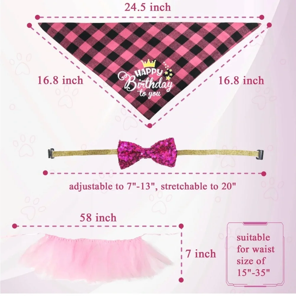 New BIEOFFEI Dog Birthday Party Supplies - Dog Birthday Party (6 Pieces Set) - Picture 4 of 8
